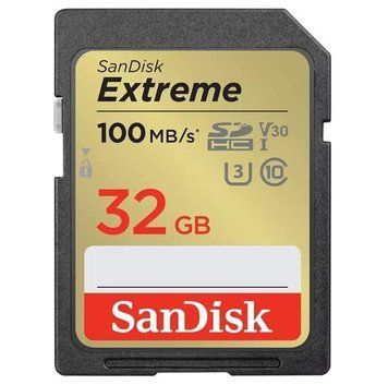 SanDisk Карта памяти SD 32GB C10 UHS-I U3 R100/W60MB/s Extreme V30 SDSDXVT-032G-GNCIN фото