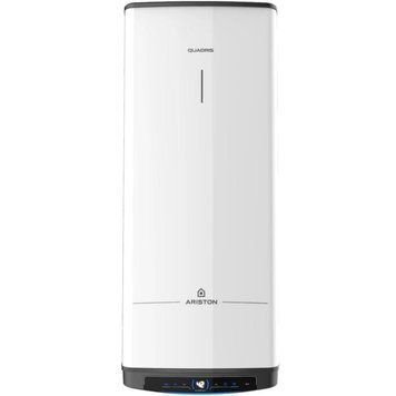 Ariston Водонагрівач електр. Ariston QUADRIS 120 WIFI FR EU прямокутний, 120л, 2,4кВт, сух. нагр. елемент, ел. кер-ня, B, Франція, білий