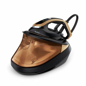Tefal Праска-парогенератор Pro Express Vision, 3000Вт, 1200мл, паровий удар -800гр, постійна пара - 180гр, керам. підошва, чорно-золотий GV9823E1 фото