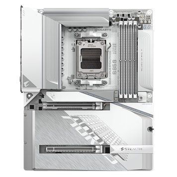 Gigabyte Материнська плата B850 A STEALTH ICE sAM5 B850 4xDDR5 M.2 HDMI ATX B850_A_STEALTH_ICE фото