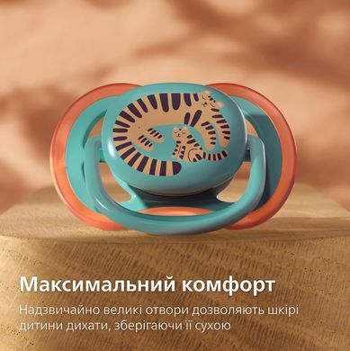 AVENT Пустушка Avent Ultra Air, 6-18 міс., 2шт, дизайн для хлопчиків. SCF087/11 фото