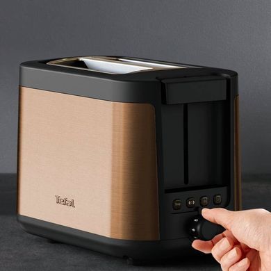 Tefal Тостер Tefal Coppertinto 850Вт, разморозка, пластик, бронзовый