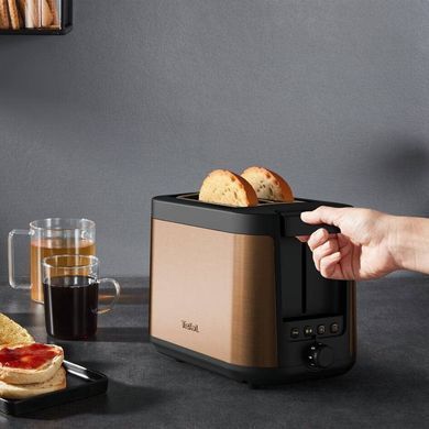 Tefal Тостер Tefal Coppertinto 850Вт, разморозка, пластик, бронзовый