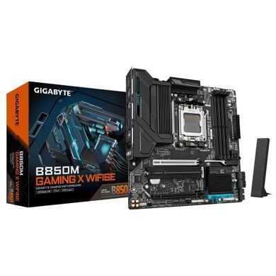 Gigabyte Материнська плата B850M GAMING X WF6E sAM5 B850 4xDDR5 M.2 Wi-Fi BT HDMI DP mATX B850M_GAMING_X_WF6E фото