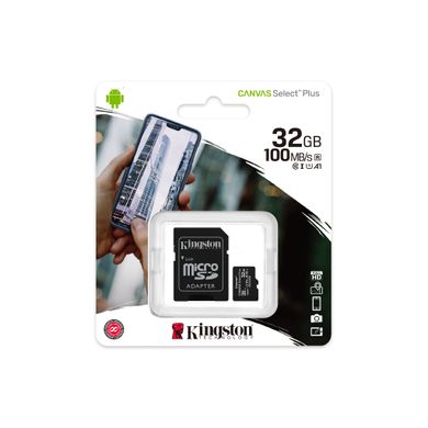 Карта пам'яті Kingston microSD 32GB C10 UHS-I R100MB/s + SD SDCS2/32GB фото