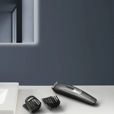 Rowenta Тример Stylis Easy, для бороди і вусів, мережа+акум., насадок-2, сталь, чорний TN2804E0 фото