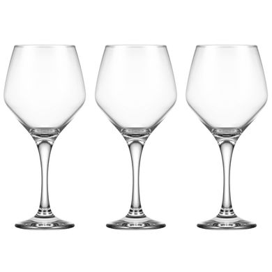 ARDESTO Набор бокалов для вина Loreto 440мл, 3шт, стекло, прозрачный AR2644LWT фото