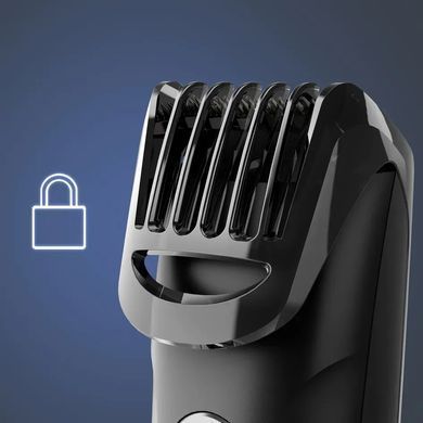 Rowenta Тример Stylis Easy, для бороди і вусів, мережа+акум., насадок-2, сталь, чорний TN2804E0 фото