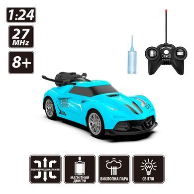 Автомобиль Spray Car на р/у &ndash; Sport (голубой, 1:24, свет, выхлопной пар) SL-354RHBL фото