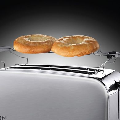 Russell Hobbs Тостер Oxford 1600Вт, длинные слоты на 4 тоста, металл, серебристый