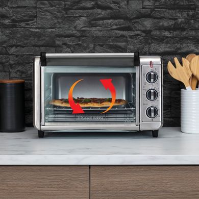 Russell Hobbs Піч електрична Air Fry Mini Oven, 12.6л, 1500Вт, механіч., гриль, конвенція, сіра 26680-56 фото