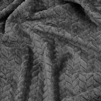 ARDESTO Плед Jacquard Braid 200х220см, 100% поліестер, сірий