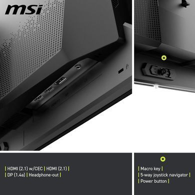 MSI Монітор MSI 26.5" MAG 271QP-QD-X24 2xHDMI, DP, Audio, OLED, 2560x1440, 240Hz, 0.03ms, DCI-P3 99%, AdaptiveSync, HAS, HDR400 9S6-3CD89T-025 фото