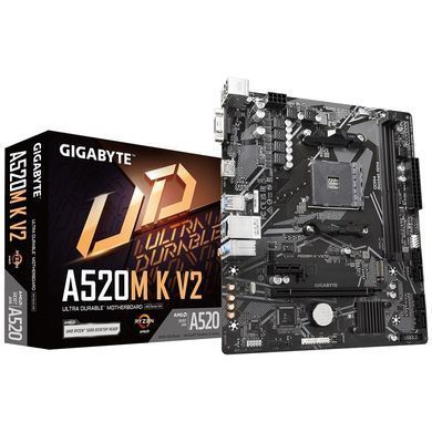 Gigabyte Материнская плата A520M K V2 sAM4 A520M 2xDDR4 M.2 HDMI DP mATX A520M_K_V2 фото