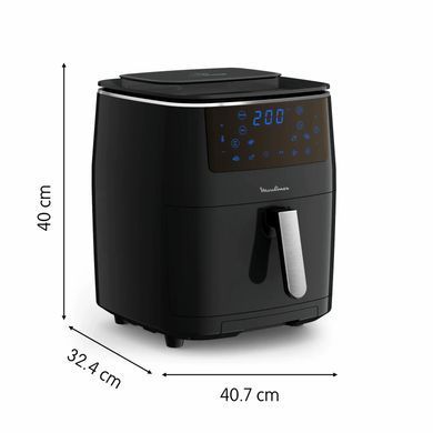 Moulinex Мультипіч Moulinex Easy Fry Grill&Steam, 1430Вт, чаша-6.2л, сенсорне керув., 8 програм, пластик, чорний AL201810 фото