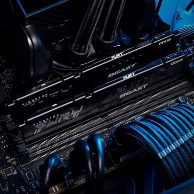 Kingston Пам'ять ПК Kingston DDR5 64GB KIT (32GBx2) 5600 FURY Beast Black EXPO KF556C36BBEK2-64 фото