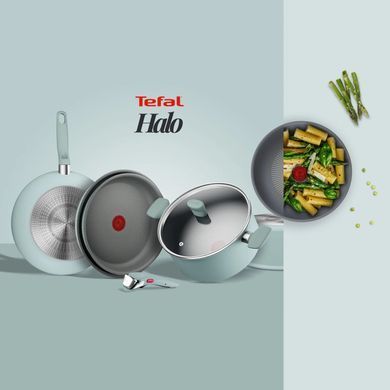 Tefal Сковорода Halo EUCALYPTUS, 30 см, алюминий, бакелит, серый G0160702 фото