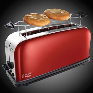 Тостер Russell Hobbs Classic, 1100Вт, метал, довгі слоти, червоний 21391-56 фото