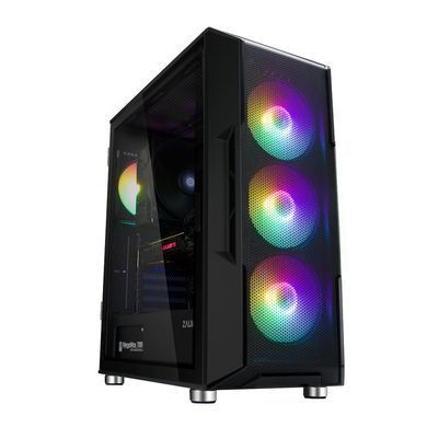 Zalman Корпус I3 NEO BLACK, без БЖ, 1xUSB3.0, 2xUSB2.0, 4x120mm RGB fans, TG Side Panel, ATX, Black I3NEOBLACK фото