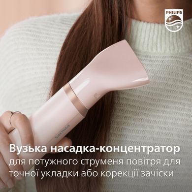 Philips Фен-щітка 3000 Series, 800Вт, 3 режими, кераміка, турмалін, рожевий BHA310/00 фото