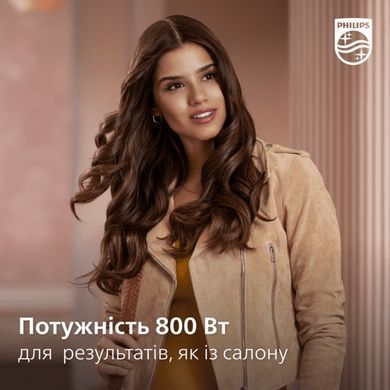 Philips Фен-щітка 3000 Series, 800Вт, 3 режими, кераміка, турмалін, рожевий BHA310/00 фото
