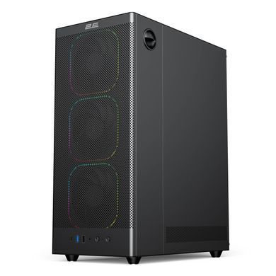 2E Gaming Корпус 2E GAMING Iconic V8210B без БП, 1xUSB3.0, 1х USB 2.0, 1xUSB Type-C, 4x120мм ARGB, VGA 325мм, LCS ready, контроллер с пультом, TG Side Panel, ATX, чёрный 2E-V8210B фото