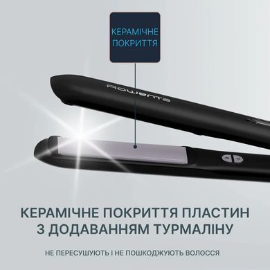 Rowenta Випрямляч Optiliss +, >240Вт, темп.режимів-10, 140-230С, кераміка, турмалін, чорний SF3320F0 фото