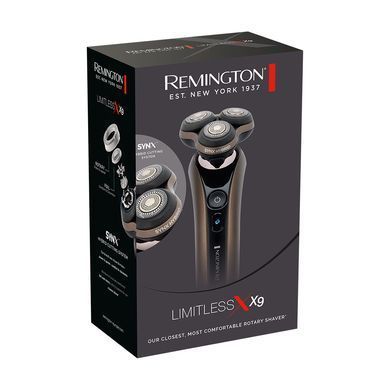 Remington Бритва електр. X9 Limitless X, бритв.головок-3, від мережі, сух.+волог., тример, водонепрон., швид. зарядка, чорно-коричн. XR1795 фото