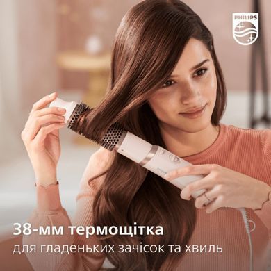 Philips Фен-щітка 3000 Series, 800Вт, 3 режими, кераміка, турмалін, рожевий BHA310/00 фото