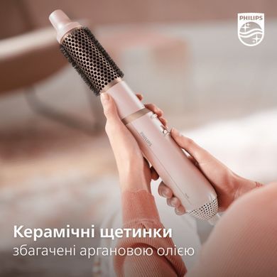 Philips Фен-щітка 3000 Series, 800Вт, 3 режими, кераміка, турмалін, рожевий BHA310/00 фото