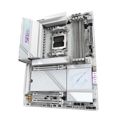 Gigabyte Материнская плата X870E AORUS PRO ICE sAM5 X870 4xDDR5 M.2 HDMI Wi-Fi BT ATX X870E_AORUS_PRO_ICE фото