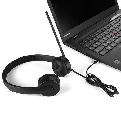 Lenovo Гарнитура ПК стерео Stereo Analog Headset, черный 4XD0K25030 фото