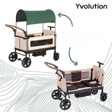 YVolution Візочок Stroller Wagon зелений YW01G1 фото