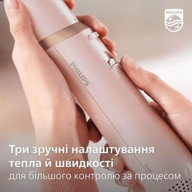 Philips Фен-щітка 3000 Series, 800Вт, 3 режими, кераміка, турмалін, рожевий BHA310/00 фото