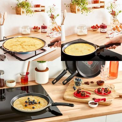 Tefal Сковорода для блинов Halo, 25см, алюминий, бакелит, серый C3123853 фото