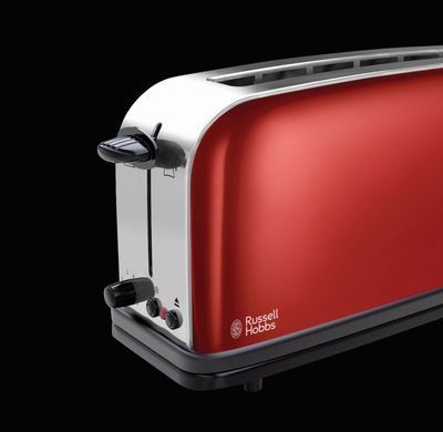 Тостер Russell Hobbs Classic, 1100Вт, метал, довгі слоти, червоний 21391-56 фото