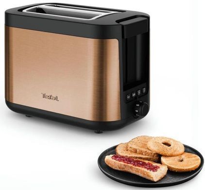 Tefal Тостер Tefal Coppertinto 850Вт, разморозка, пластик, бронзовый