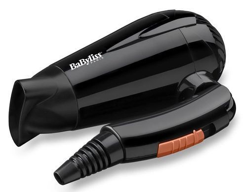 BaByliss Фен дорожній, 2000Вт, 2 режими, складна ручка, чорний 5344E фото