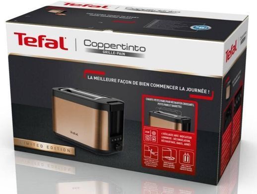 Tefal Тостер Tefal Coppertinto 850Вт, разморозка, пластик, бронзовый