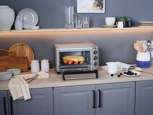 Russell Hobbs Печь электрическая Air Fry Mini Oven, 12.6л, 1500Вт, механич., гриль, конвенция, серая 26680-56 фото