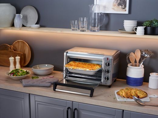 Russell Hobbs Піч електрична Air Fry Mini Oven, 12.6л, 1500Вт, механіч., гриль, конвенція, сіра 26680-56 фото