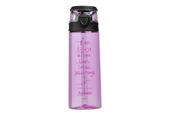 Бутылка для воды Ardesto Big things 700 мл, розовая, пластик AR2206PR фото