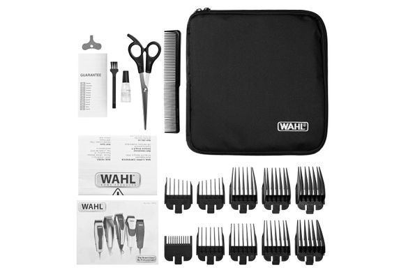 Moser Машинка для стрижки WAHL HomePro Deluxe Combo, от сети, вибрационный мотор, насадок-12, мини-триммер в компл., серебристый 79305-1316 фото