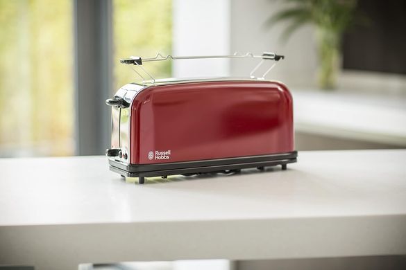 Тостер Russell Hobbs Classic, 1100Вт, метал, довгі слоти, червоний 21391-56 фото
