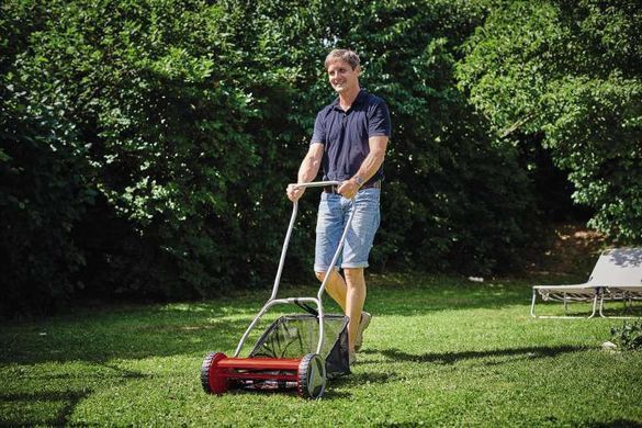 Einhell Газонокосилка ручная GC-HM 400, 40 см, 27 л, 13-37 мм 3414129 фото