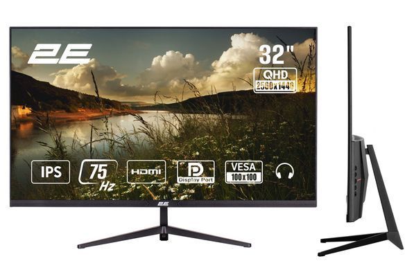 2E Монитор 31.5" D3224B 2xHDMI, DP, IPS, 2560x1440, 75Hz, 5ms, FreeSync 2E-D3224B-01.UA фото