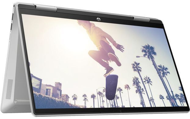 HP Ноутбук Pavilion x360 14-ek2005ua 14" FHD IPS Touch, Intel 5-120U, 16GB, F512GB, UMA, DOS, серебристый AQ8P3EA фото