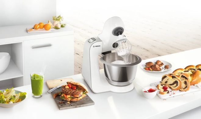 Bosch Кухонна машина 1000Вт, чаша-метал, корпус-пластик, насадок-9, сірий MUM58231 фото