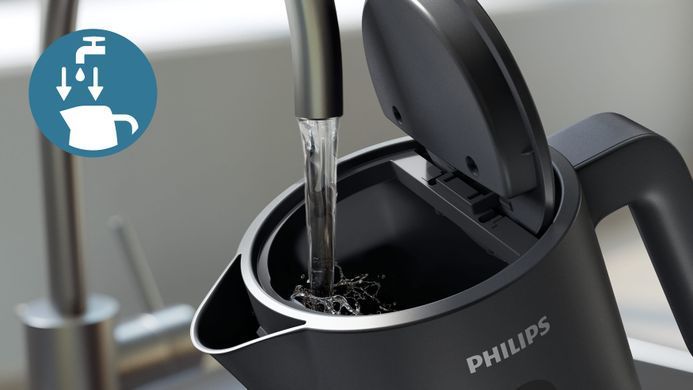 Philips Электрочайник Series 1000, Strix, пластик, мат, черный HD9314/90 фото