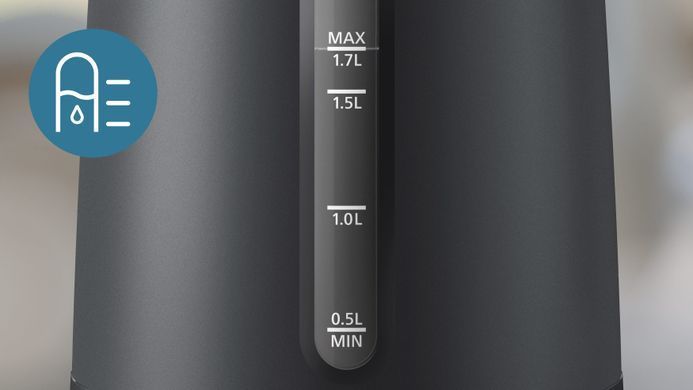 Philips Электрочайник Series 1000, Strix, пластик, мат, черный HD9314/90 фото